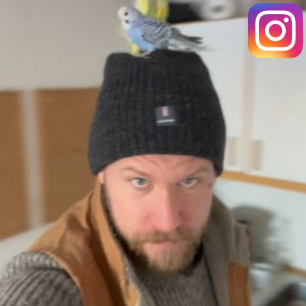 Rasmus med undulat - Instagram